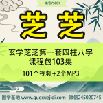 YS001玄学芝芝第一套课程包《八字入门系统课》103集