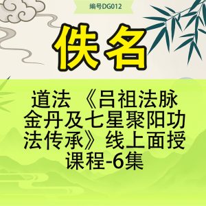 道法 《吕祖法脉金丹及七星聚阳功法传承》线上面授课程-6集