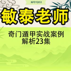 敏泰老师奇门遁甲实战案例解析23集