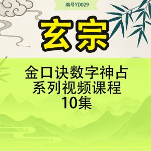 玄宗金口诀数字神占系列视频课程10集