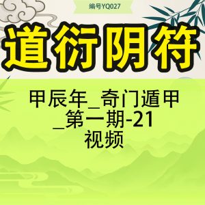 甲辰年道衍阴符_奇门遁甲_第一期-21视频