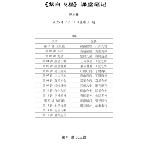 陈春林-玄空风水《紫白飞星》课堂笔记15讲42页