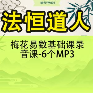法恒道人梅花易数基础课录音课-6个MP3