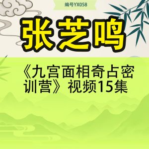 张芝鸣《九宫面相奇占密训营》视频15集