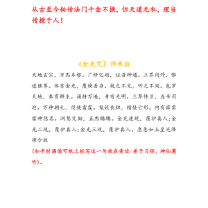 秘传金光咒师承版-7页
