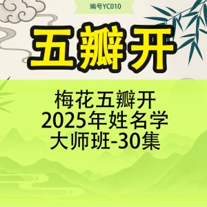 梅花五瓣开2025年姓名学大师班-30集