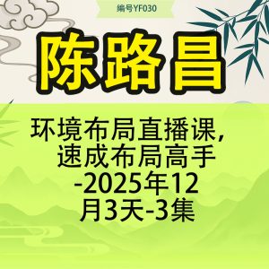 陈路昌-环境布局直播课，速成布局高手-2025年12月3天-3集
