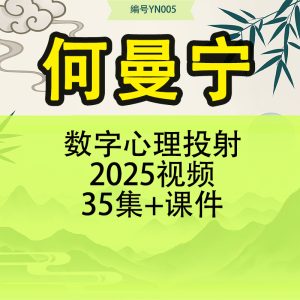何曼宁数字心理投射2025视频35集+课件