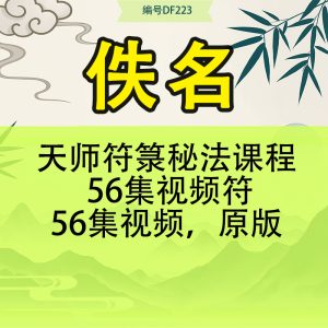 天师符箓秘法课程 56集视频符56集视频，原版