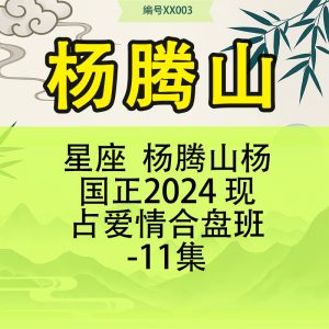 星座  杨腾山杨国正2024 现占爱情合盘班-11集