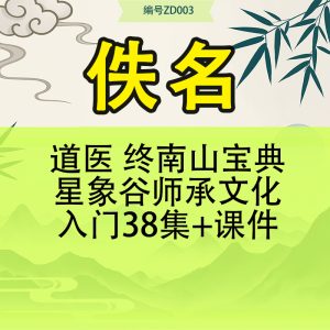 道医 终南山宝典星象谷师承文化入门38集+课件