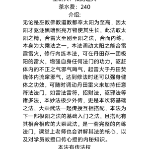 松韵道人极阳雷火