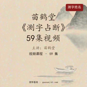 苗鹤堂《测字占断》59集视频