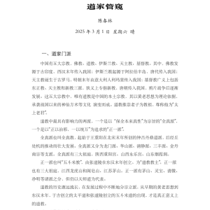 陈春林学习道家神秘文化（3月1日）docx