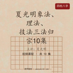 夏光明象法、理法、技法三法归宗10集