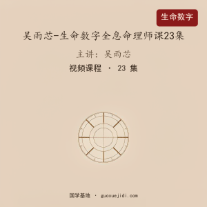 吴雨芯-生命数字全息命理师课23集