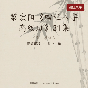 黎宏阳《四柱八字高级班》31集