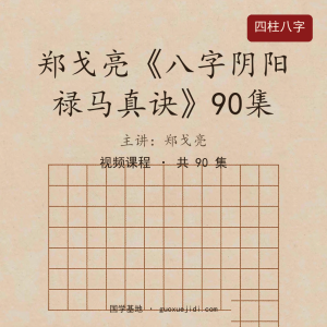 郑戈亮《八字阴阳禄马真诀》90集