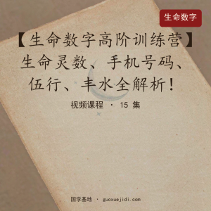 【生命数字高阶训练营】生命灵数、手机号码、伍行、丰水全解析！