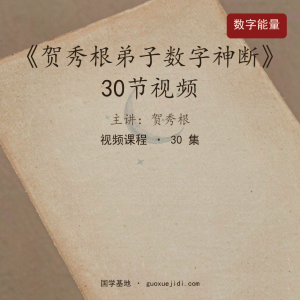 《贺秀根弟子数字神断》30节视频