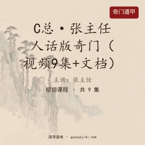 C总｜张主任人话版奇门9集视频+文档1本