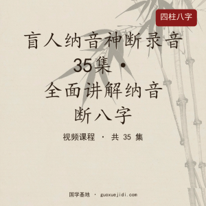 盲人纳音神断录音35集！盲人传人破天机！全面讲解纳音断八字Y