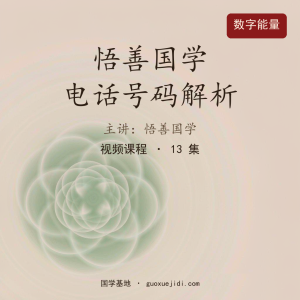 悟善国学 电话号码解析-【13节】